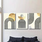 3pcs Modern Geometric Abstract Line Art Metal Print Ready to Hang Art
