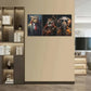 3pcs Modern Dragon Tiger & Elephant Portraits Metal Print Ready to Hang Art