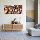 3pcs Baseball Equipment Bats and Glove Painting Metal Print Ready to Hang Art