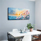 Pastel Pink Flowers In Bloom Wall Art Canvas Office Home Room Framed 120x60cm