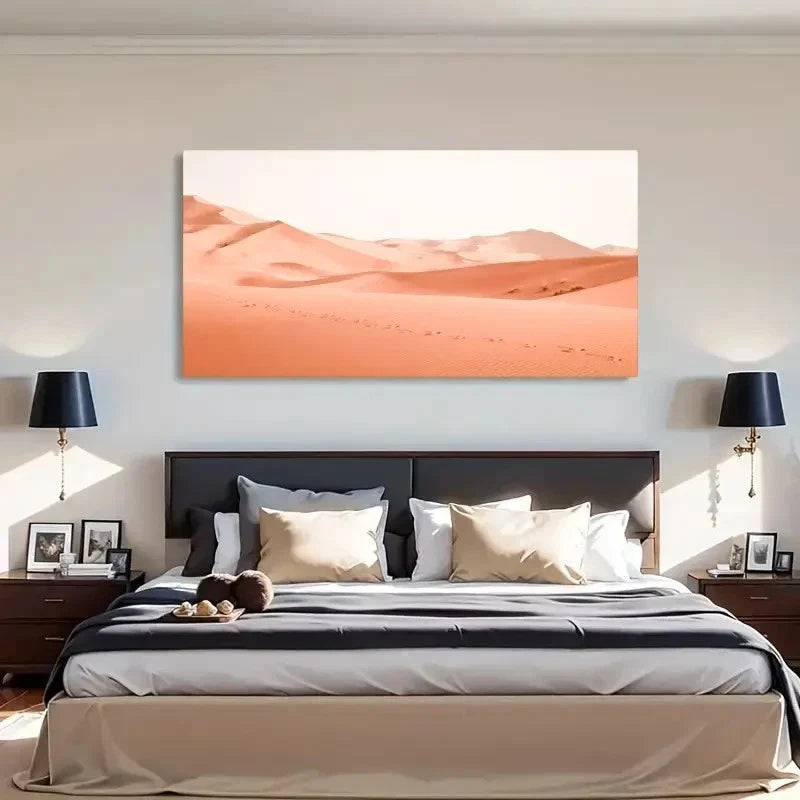 Desert Landscape Contemporary Wall Art Canvas Office Home Room Framed 80x45cm