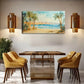 Realistic Tropical Beach Décor Wall Art Canvas Office Home Room Framed 80x45cm