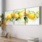 3pcs Lemons and Green Leaves Nature Yellow Wall Art Set Canvas Framed 40x60cm - High Quality Print 100% Australian Made Wall Canvas Ready to Hang
