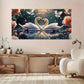 Abstract Blue White Swan wall canvas office home room framed 120x60cm