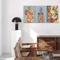 3pcs Unique Retro Human Anatomy Art Floral Metal Print Ready to Hang Art