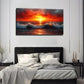 Bohemian Style Sunset Beach Wall Art Canvas Office Home Room Framed 120x60cm