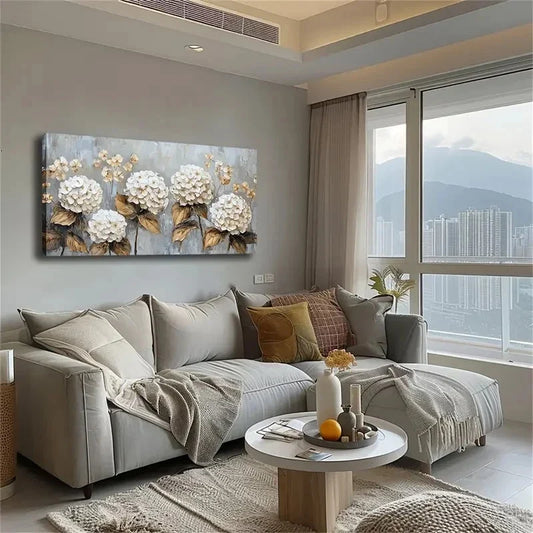 Style with Golden Accents Wall Art canvas office home room framed 120x60cm