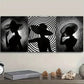 3pcs The girl under the circle Wall Art Set Canvas Framed 40x60cm - High Quality Print 100% Australian Made Wall Canvas Ready to Hang