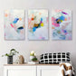 3pcs Abstract Colorful Geometric Modern Metal Print Ready to Hang Art