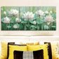 3pcs White lotus flower Art Painting Art  Metal Print Ready to Hang Art