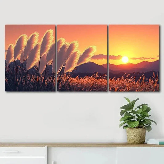 3pcs Exquisite Autumn Sun Shine Calm Perfect Wall Art Set Canvas Framed 40x60cm - High Quality Print 100% Australian Made Wall Canvas Ready to Hang