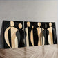 3pcs Black & Golden Abstract Figures, Wall Art Set Canvas Framed 40x60cm - High Quality Print 100% Australian Made Wall Canvas Ready to Hang