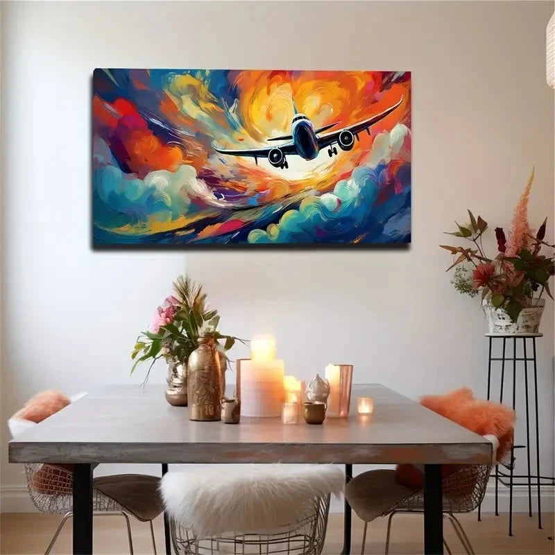 Gorgeous Clouds Modern Air Wall Art Canvas Office Home Room Framed 120x60cm