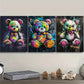3pcs Colorful teddy bear graffiti  Wall Art Set Canvas Framed 40x60cm - High Quality Print 100% Australian Made Wall Canvas Ready to Hang