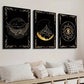 3pcs Black & Golden Whale Eye & Mountain Wall Art Set Canvas Framed 40x60cm - High Quality Print 100% Australian Made Wall Canvas Ready to Hang