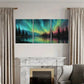 3pcs Northern Lights Landscape Forest Reflection Metal Print Ready to Hang Art