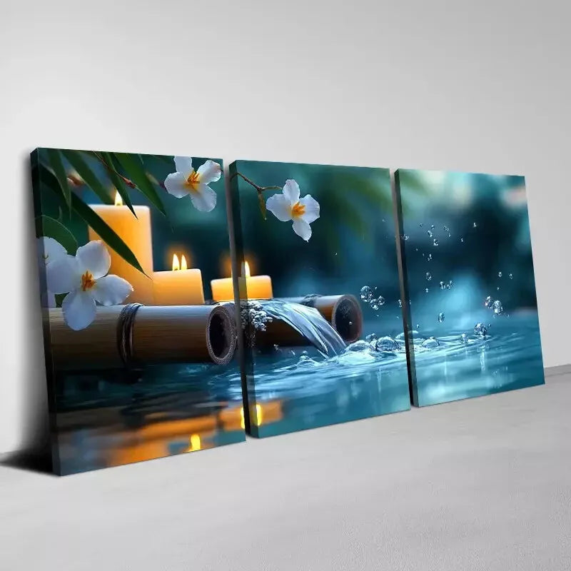 3pcs Peaceful Yoga Natural Scenery Zen Wall Art Set Canvas Framed 40x60cm - High Quality Print 100% Australian Made Wall Canvas Ready to Hang