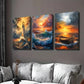 3pcs Lighthouse Landscape & Boat Portrait Wall Art Set Canvas Framed 40x60cm - High Quality Print 100% Australian Made Wall Canvas Ready to Hang