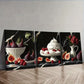 3pcs Dessert cake Painting  Wall Art Set Canvas Framed 40x60cm - High Quality Print 100% Australian Made Wall Canvas Ready to Hang