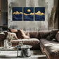 3pcs Abstract Mountain And Moon Wall Art Set Canvas Framed 40x60cm - High Quality Print 100% Australian Made Wall Canvas Ready to Hang