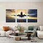 3pcs Aircraft Take Off Scene Metal Print Ready to Hang Art