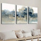 3pcs Indigo and Beige Forest Landscape Wall Art Set Canvas Framed 40x60cm - High Quality Print 100% Australian Made Wall Canvas Ready to Hang