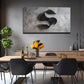 Minimalist Black & Gray Wall Art Canvas Office Home Room Framed 80x45cm