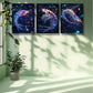 3pcs Shrimp, dream Painting  Metal Print Ready to Hang Art