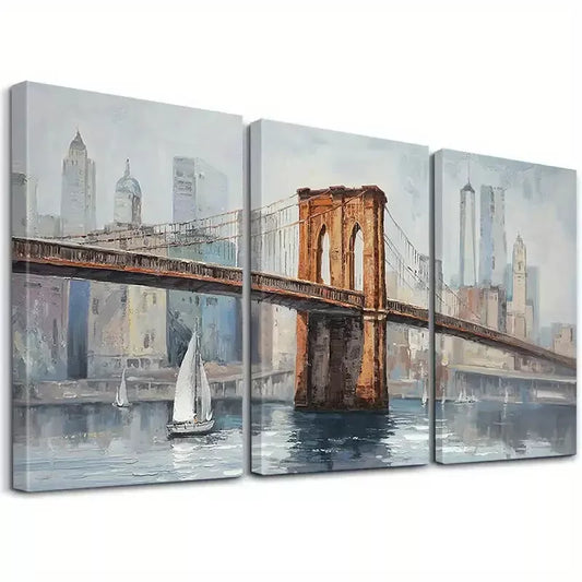 3pcs Modern Decorative Classic Painting Wall Art Set Canvas Framed 40x60cm - High Quality Print 100% Australian Made Wall Canvas Ready to Hang