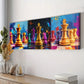 3pcs   Digital Illustration of a Chess Piece Wall Art Set Canvas Framed 40x60cm - High Quality Print 100% Australian Made Wall Canvas Ready to Hang