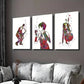 3pcs Modern Jazz Red Bubble Design Wall Art Set Canvas Framed 40x60cm - High Quality Print 100% Australian Made Wall Canvas Ready to Hang