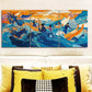 3pcs Messy Ocean Picture Wall Art Set Canvas Framed 40x60cm - High Quality Print 100% Australian Made Wall Canvas Ready to Hang