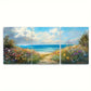 3pcs Coastal Wildflower Field Beach Landscape Metal Print Ready to Hang Art
