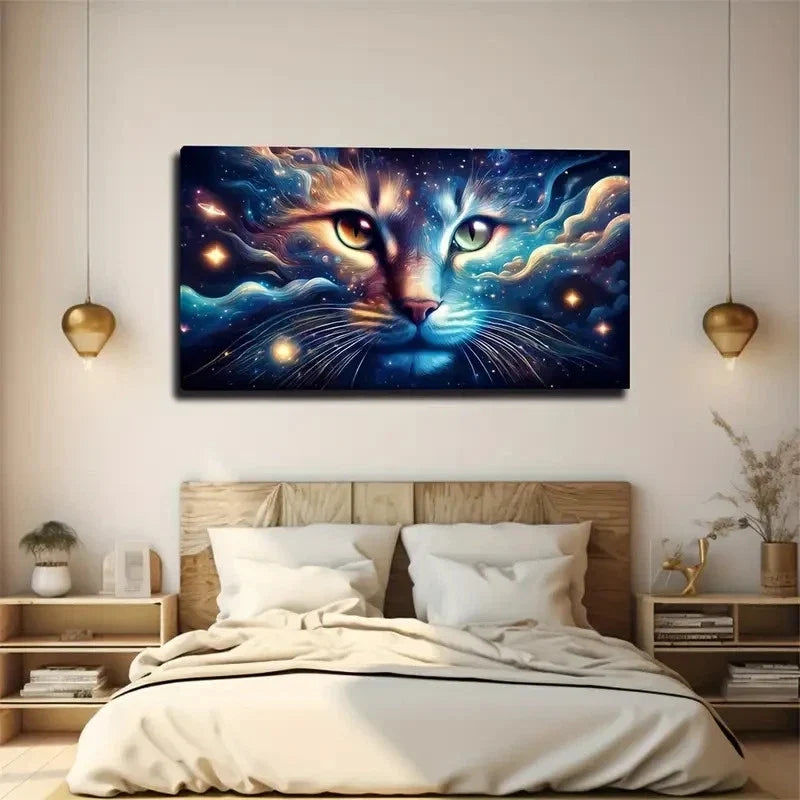 Vibrant Cosmic Décor Modern Wall Art Canvas Office Home Room Framed 120x60cm