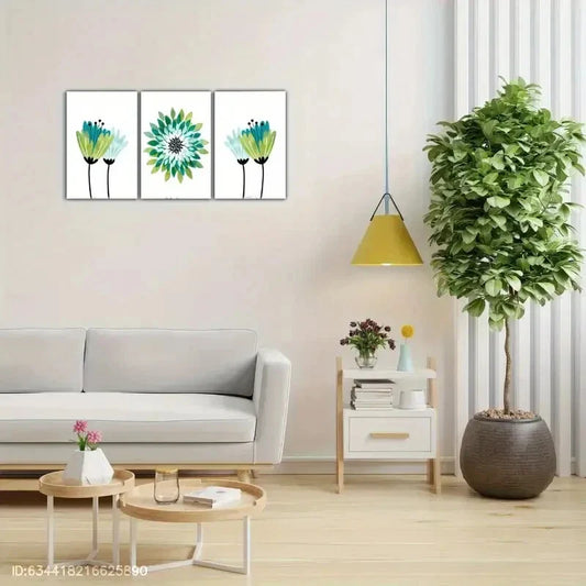 3pcs Abstract Art Watercolor Art Style Metal Print Ready to Hang Art