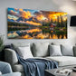 Golden Life Tree, Mountain,Lake Art wall canvas office home room framed 120x60cm