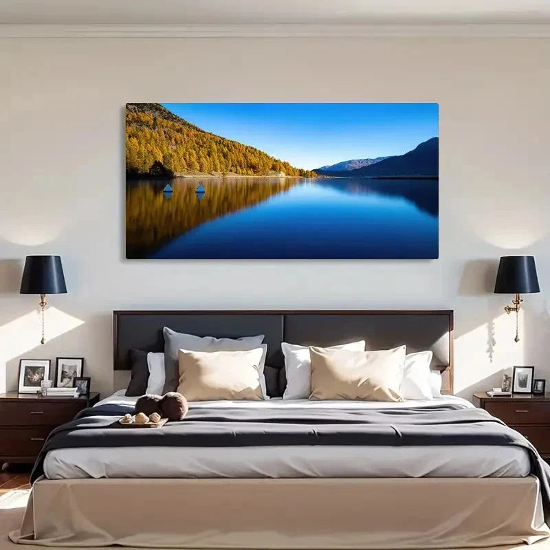 Spring & Winter Landscape Wall Art Canvas Office Home Room Framed 80x45cm
