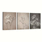 3pcs   Vintage Floral Wall Art Set Canvas Framed 40x60cm - High Quality Print 100% Australian Made Wall Canvas Ready to Hang