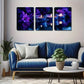 3pcs Realistic Yellow Candles Light Perfect Wall Art Set Canvas Framed 40x60cm - High Quality Print 100% Australian Made Wall Canvas Ready to Hang