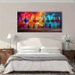 Modern Vintage Design Wall Art Canvas Office Home Room Framed 80x45cm
