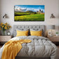 Castle & Green Meadow Wall Art Canvas Office Home Room Framed 120x60cm