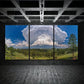 3pcs Black Forest Thunderstorm Nature Metal Print Ready to Hang Art