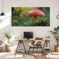Vibrant Red White Natural Foral Wall Art Canvas Office Home Room Framed 120x60cm