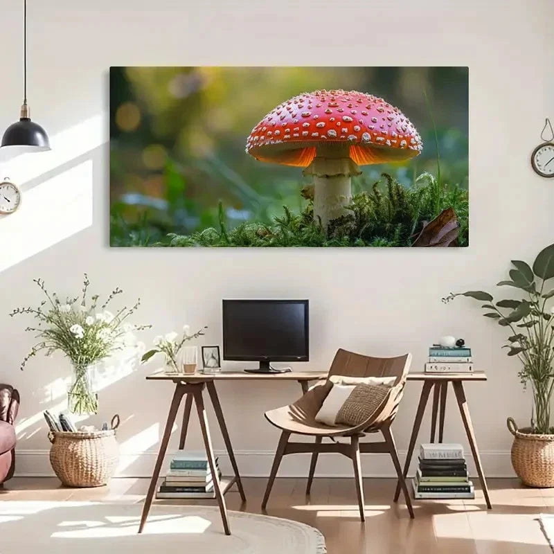 Vibrant Red White Natural Foral Wall Art Canvas Office Home Room Framed 120x60cm