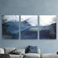 3pcs Abstract Navy Blue Block Farmhouse Metal Print Ready to Hang Art