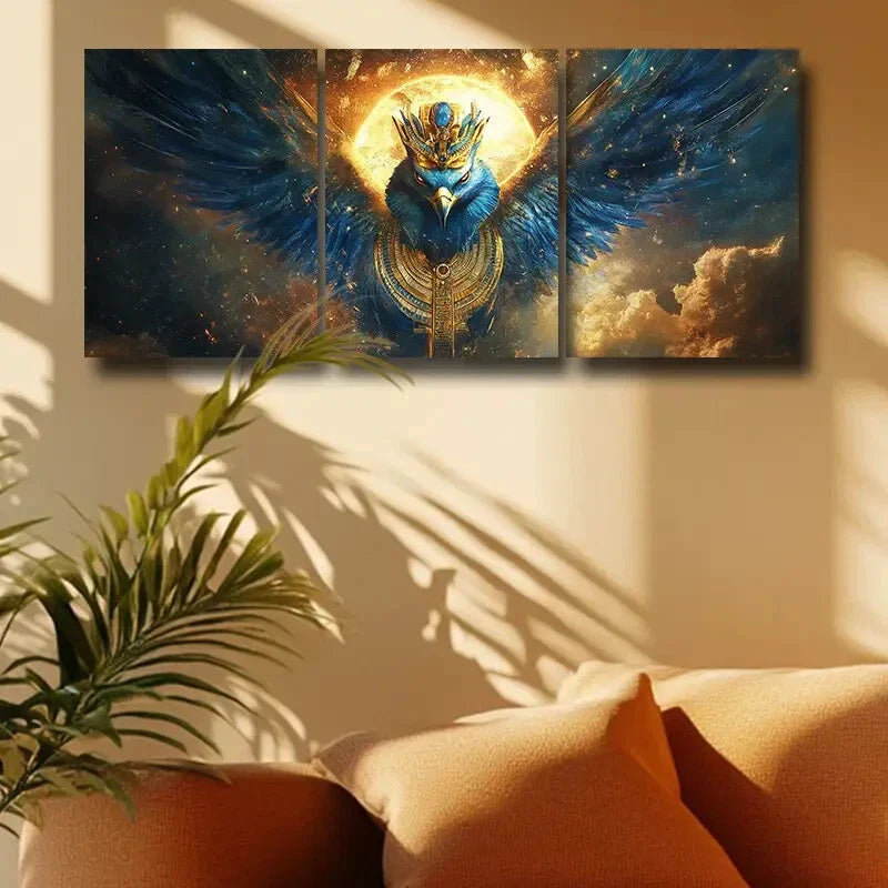 3pcs The king of birds Metal Print Ready to Hang Art