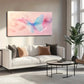 Transparent Gradient Blue Wall Art canvas office home room framed 120x60cm