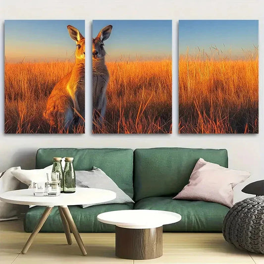 3pcs Kangaroo Island Australia Travel Metal Print Ready to Hang Art
