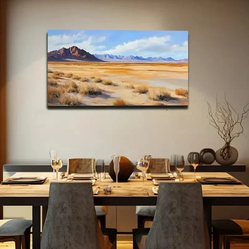 Large Desert Landscape Décor Wall Art Canvas Office Home Room Framed 120x60cm