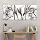 3pcs Abstract Art Leaves Poster Environments Metal Print Ready to Hang Art